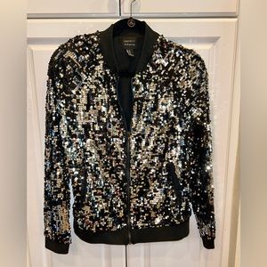Forever 21 Sequined zippered jacket size M